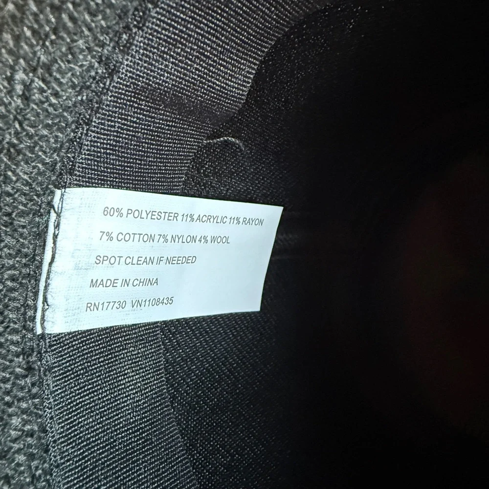 NWT Cat & Jack Boys Tweed Charcoal Gray/Black Fedora Hat, M
